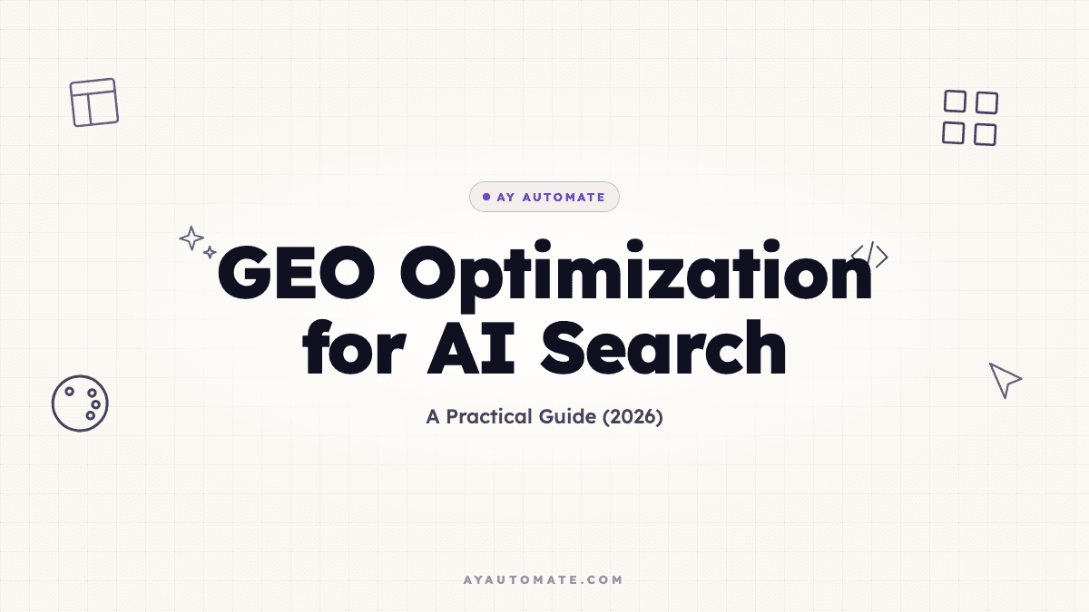 AEO and GEO for AI Search: A Practical Guide (2026)